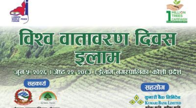 कुमारी बैंकद्धारा ईलाममा वृक्षारोपण कार्यक्रम