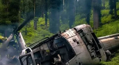 कश्मीरमा हेलिकप्टर दुर्घटना