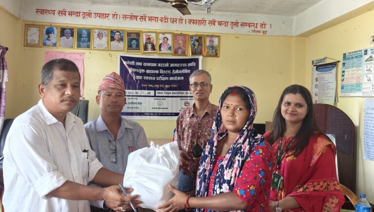 सानिमा बैंकको स्वास्थ्य शिविर र पौष्टिक खाना वितरण कार्यक्रम सम्पन्न